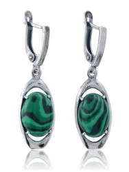 Серьги "Винтаж Дуо" 6009s1SerMalaZel145p299