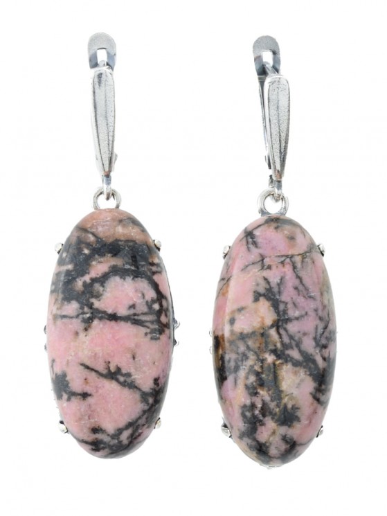 Серьги "Винтаж Дуо" 6841s1SerRodoChe225p205