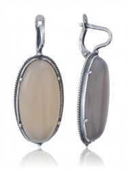 Серьги "Винтаж Дуо" 5860s1SerAgatSer235g180