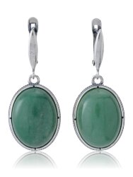 Серьги "Винтаж Дуо" 5141s1SerNefrZel165g1127