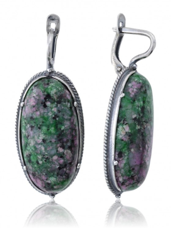 Серьги "Винтаж Дуо" 5861s1SerTsoiZel235g180