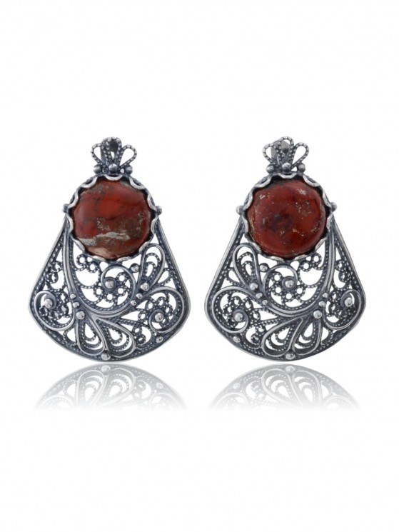 Серьги "Винтаж Дуо" 7168s1SerYashKor185p340