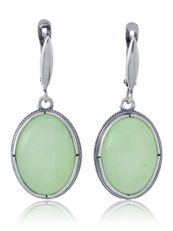 Серьги "Винтаж Дуо" 5144s1SerOnikZel165g1127