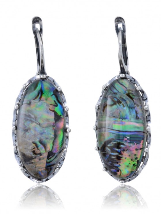 Серьги "Винтаж Дуо" 5743s1SerPerlZel1851266