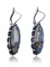 Серьги "Винтаж Дуо" 5743s1SerPerlZel1851266