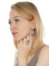 Серьги "Винтаж Дуо" 5743s1SerPerlZel1851266