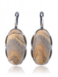 Серьги "Винтаж Дуо" 6391s1SerYashBzh215g1376