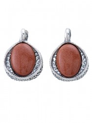 Серьги "Винтаж Дуо" 6846s1SerAvanKor185p165