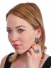 Кольцо "Винтаж Дуо" 4302KolObsChe90p165