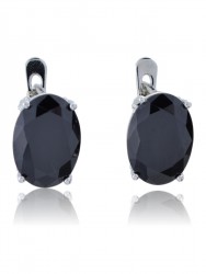 Серьги "Альфа овал" 5693SerYuveChe100AlfOvS