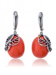 Серьги "Винтаж Дуо" 7172s1SerKoraOra185g319