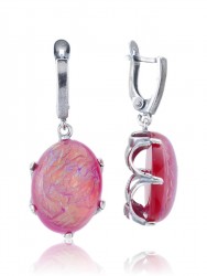 Серьги "Винтаж Дуо" 6097s1SerOpalKra235p191-2
