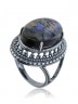 Кольцо "Винтаж Дуо" 5510s2KolPerlZel85p338
