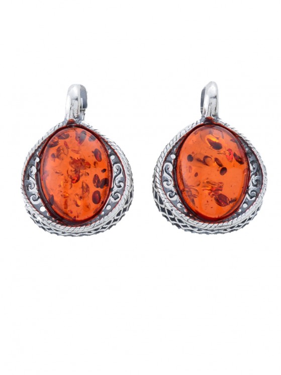 Серьги "Винтаж Дуо" 6848s1SerYantOra185p165