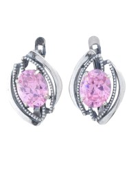 Серьги"Винтаж Дуо" 7424s2KolFianRoz185g1121