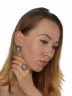 Серьги "Винтаж Дуо" 5511s1SerKvarRoz165p338
