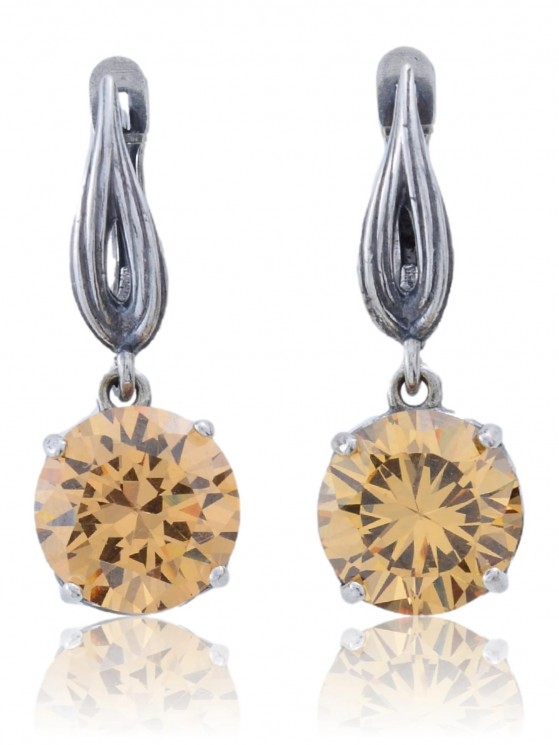 Серьги "Винтаж Дуо" 5972s1SerFianBzh220g1022