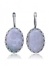Серьги "Винтаж Дуо" 6144s1SerAgatSer215g1260