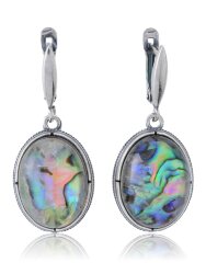 Серьги "Винтаж Дуо" 5149s1SerPerlZel165g1127