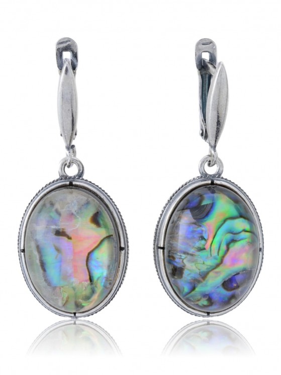 Серьги "Винтаж Дуо" 5149s1SerPerlZel165g1127