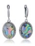 Серьги "Винтаж Дуо" 5149s1SerPerlZel165g1127