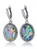 Серьги "Винтаж Дуо" 5149s1SerPerlZel165g1127