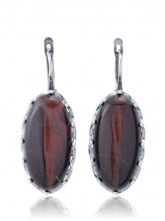 Серьги "Винтаж Дуо" 6196s1SerBychKor215g1266