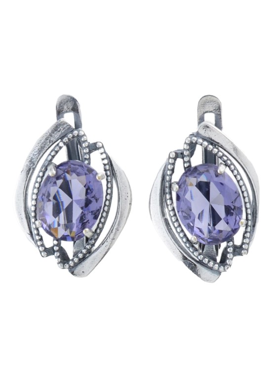 Серьги "Винтаж Дуо" 7427s1SerFianSir185g1121