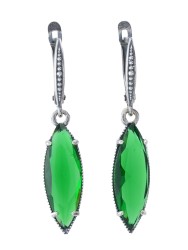 Серьги "Винтаж Дуо" 7626s1SerFianZel265g996
