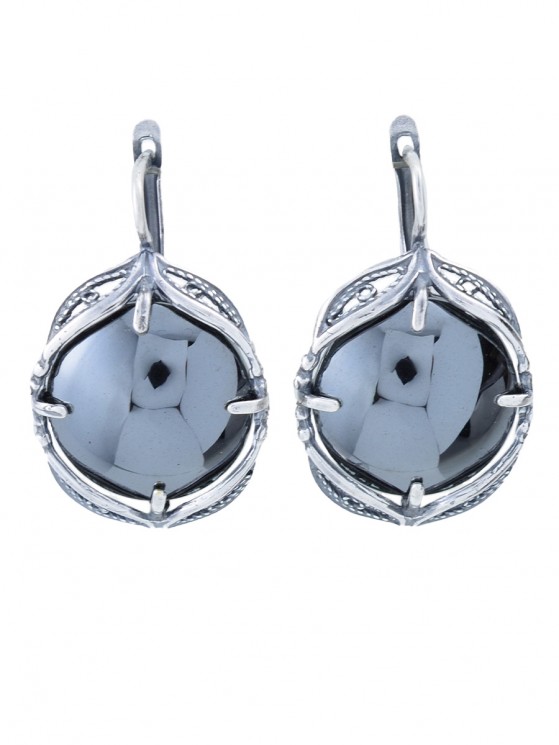 Серьги "Винтаж Дуо" 6550s1SerGemaChe255g146
