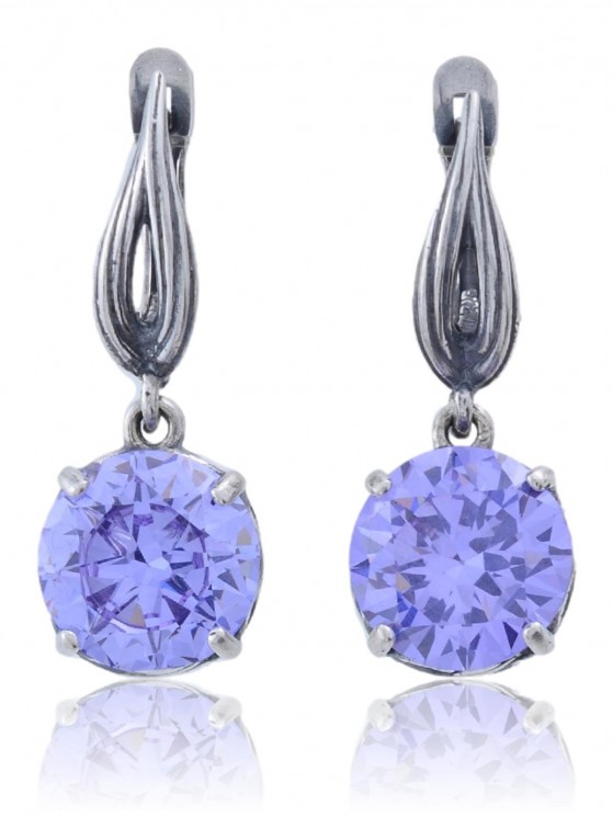 Серьги "Винтаж Дуо" 5976s1SerFianSir220g1022