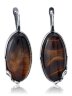 Серьги "Винтаж Дуо" 5152s1SerAgatKor185g1267