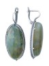 Серьги "Винтаж Дуо" 6552s1SerAgatZel255g180