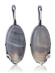 Серьги "Винтаж Дуо" 5153s1SerAgatSer185g1267