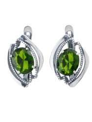 Серьги "Винтаж Дуо" 7430s1SerTurmZel185g1121