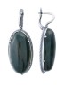 Серьги "Винтаж Дуо" 6553s1SerAgatZel255g180