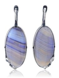 Серьги "Винтаж Дуо" 5154s1SerAgatGol185g1267