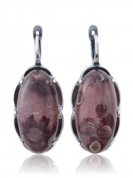 Серьги "Винтаж Дуо" 6400s1SerRodoKor215g1376