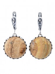 Серьги "Винтаж Дуо" 6504s1SerYashBzh255g1235