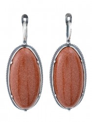 Серьги "Винтаж Дуо" 6554s1SerAvanKor255g180