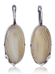 Серьги "Винтаж Дуо" 5156s1SerAgatKor185g1267