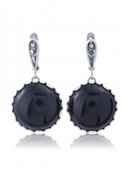 Серьги "Винтаж Дуо" 6343s1SerAgatChe215g1235