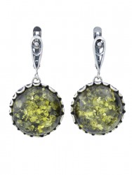 Серьги "Винтаж Дуо" 6507s1SerYantZel255g1235
