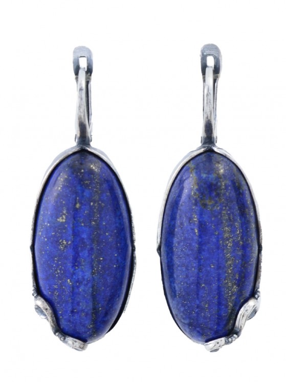Серьги "Винтаж Дуо" 6557s1SerLazuSin255g1267