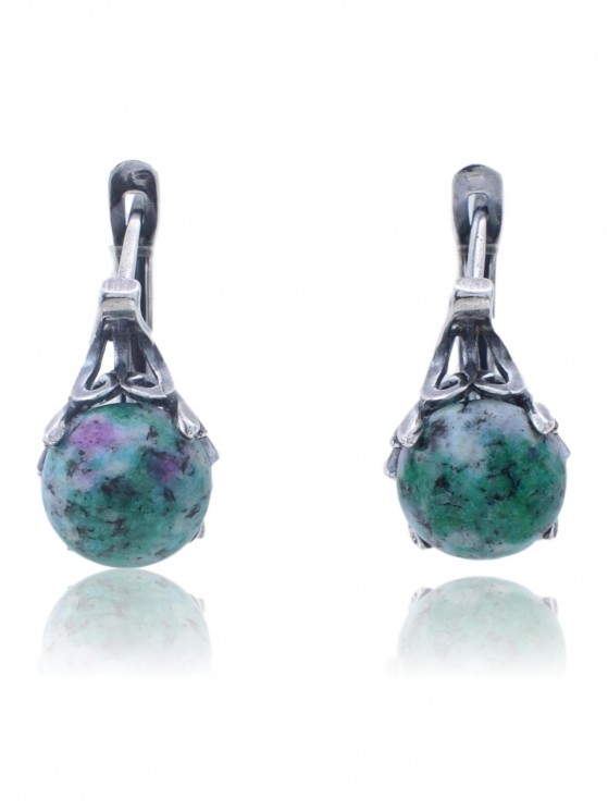 Серьги "Винтаж Дуо" 4989s1SerTsoiZel145p16