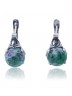 Серьги "Винтаж Дуо" 4989s1SerTsoiZel145p16