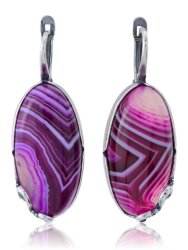 Серьги "Винтаж Дуо" 5158s1SerAgatMal185g1267