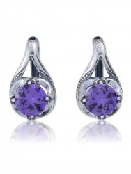 Серьги "Винтаж Дуо" 5706s1SerAlekFia250p093