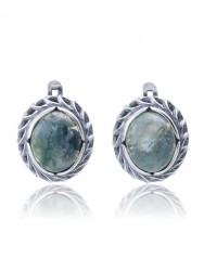 Серьги "Винтаж Дуо" 6155s1SerYashZel150g1084