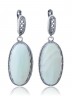 Серьги "Винтаж Дуо" 6458s1SerAgatZel300g017